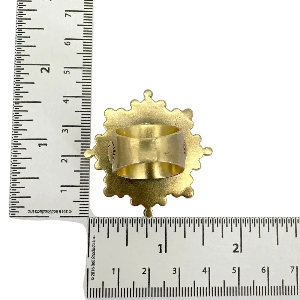 VIRGINS SAINTS & ANGELS VSA Cloister San Benito Ring Gold Size 6 - Picture 8 of 8